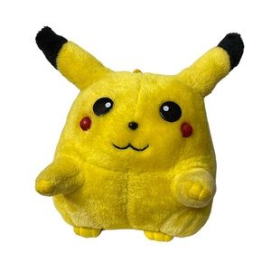 Vintage Pikachu Plush Fat Pika Electric Round Yellow Pokémon Stuffed Animal Toy